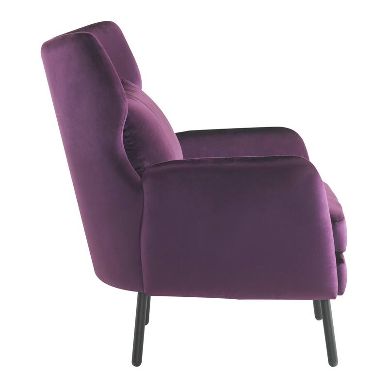 32" Wing Back Velvet Accent Chair