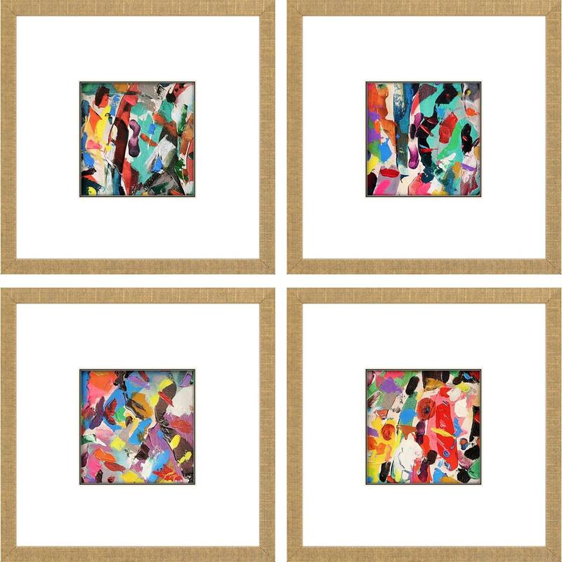 Meditations S/4 Framed Art Under Glass - 18 X 18 X 2