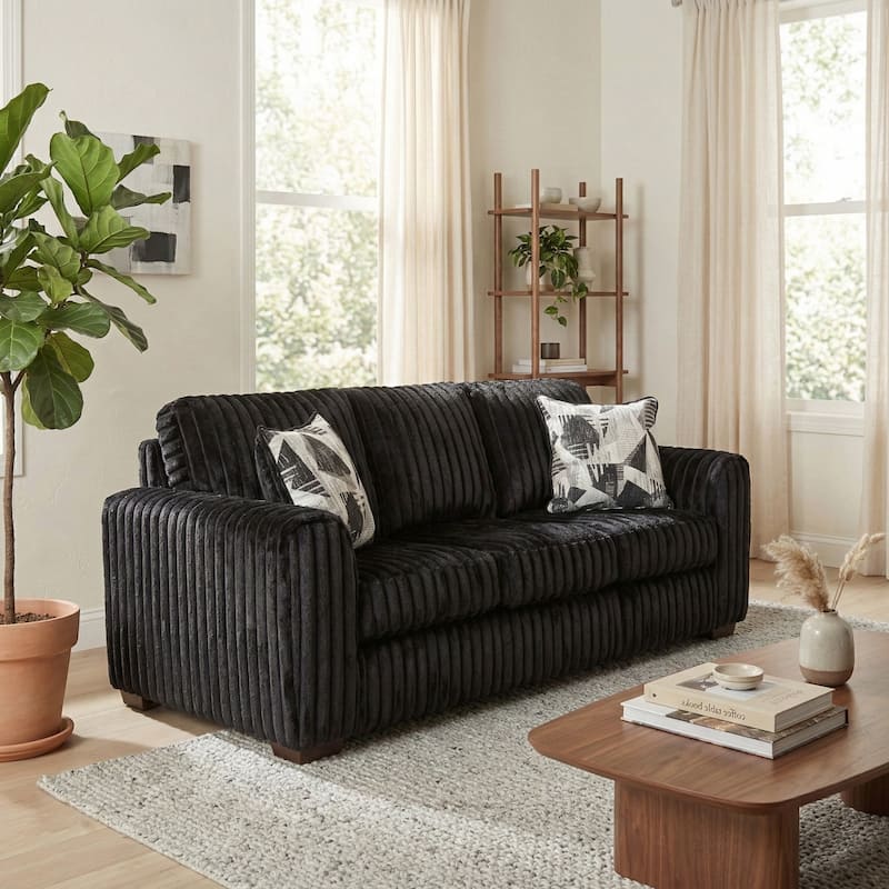 Roundhill Furniture Nolan 2-Piece Living Room Set, Sofa and Loveseat