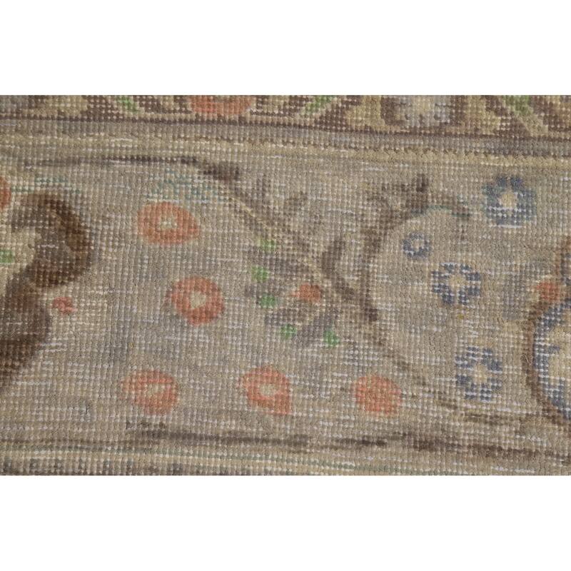 Medallion Tabriz Persian Vintage Rug Handmade Wool Carpet - 9'5" x 12'2"