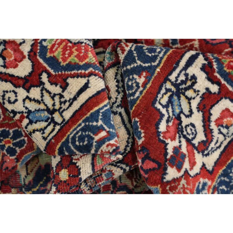 Hand Knotted Oriental 100% Wool Carpet Traditional Floral Green Mahal Area Rug - 11' 9'' X 8' 11''