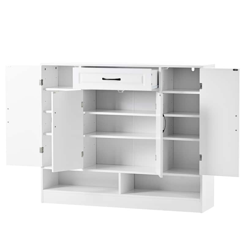 Merax Sleek and Modern Shoe Cabinet with Adjustable Shelves