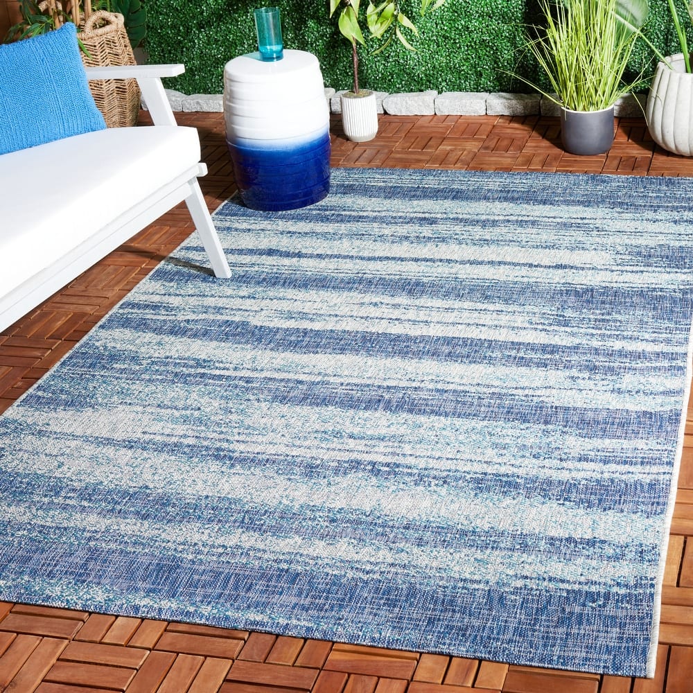 SAFAVIEH Courtyard Huner Casual Waterproof Patio Backyard Rug