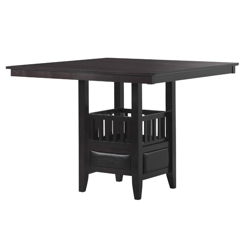 Transitional Style Counter Height Table, Espresso Brown