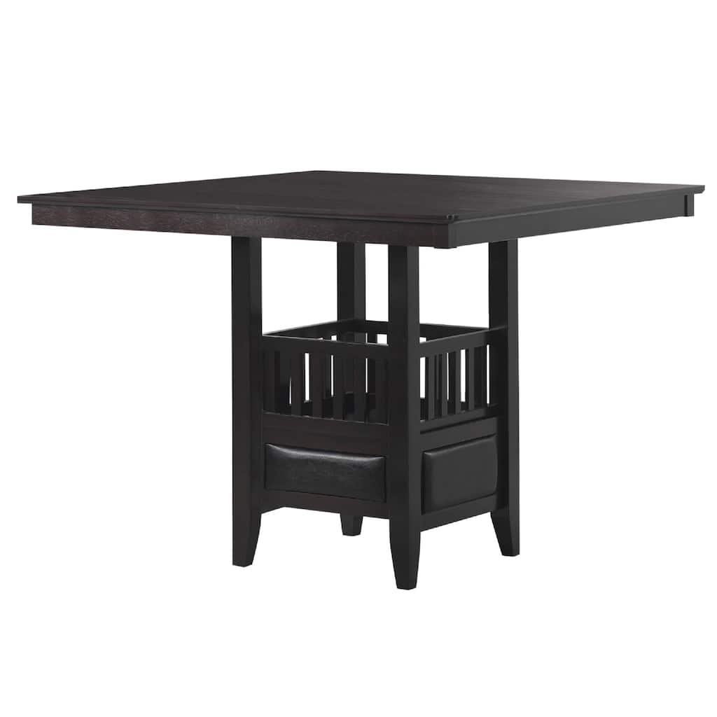 Transitional Style Counter Height Table, Espresso Brown