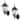 2 Pack 1- Light Textured Black Outdoor Sconce Wall Mount Light