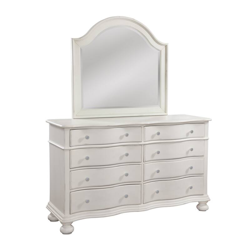 Roanoke 8-drawer Dove White Dresser and Mirror