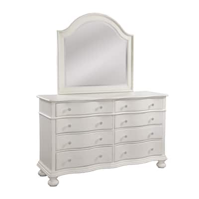 Roanoke 8-drawer Dove White Dresser and Mirror