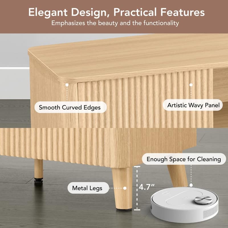 Spruce & Spring 70" TV Stand Modern Entertainment Center for TVs up to 80"