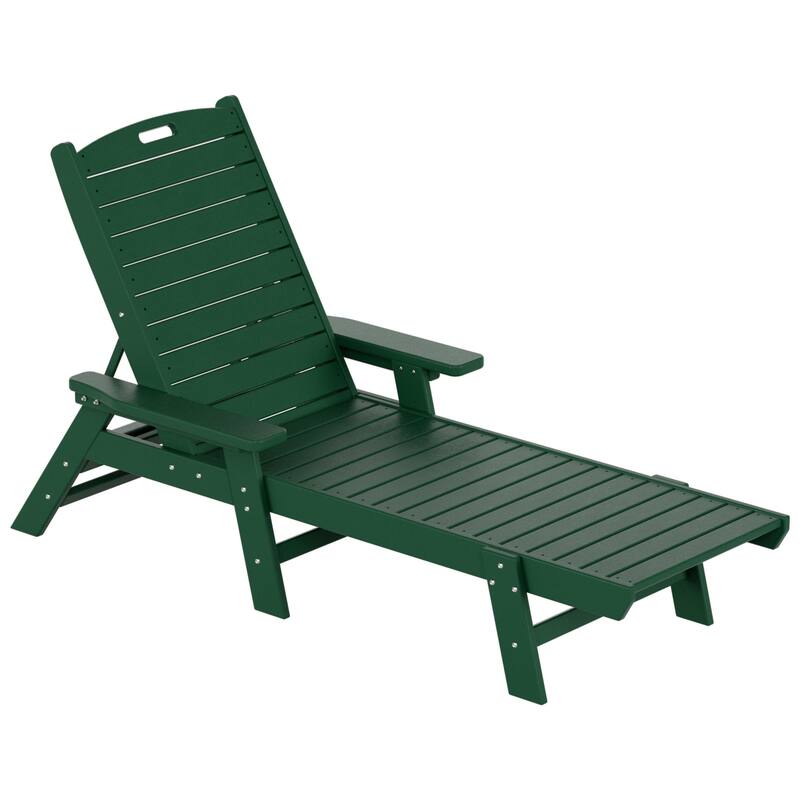 Laguna Hdpe All Weather Outdoor Patio Pool Reclining Chaise Lounge (Set Of 2)