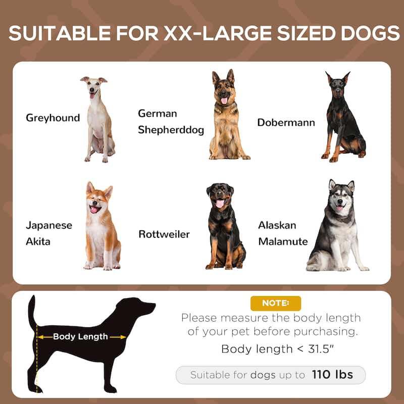PawHut 48" x 36" Elevated Dog Cot Cooling Pet Bed With UV Protection Canopy Shade