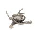 preview thumbnail 3 of 6, Silver Aluminum Traditional Candle Holder - 8 x 8 x 4