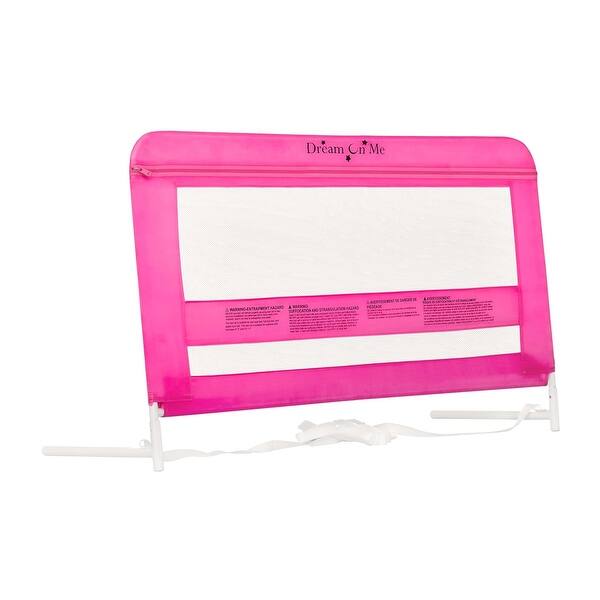 slide 2 of 21, Dream On Me Lilibet Mesh Safety Bed Rail in Pink for Twin Pink