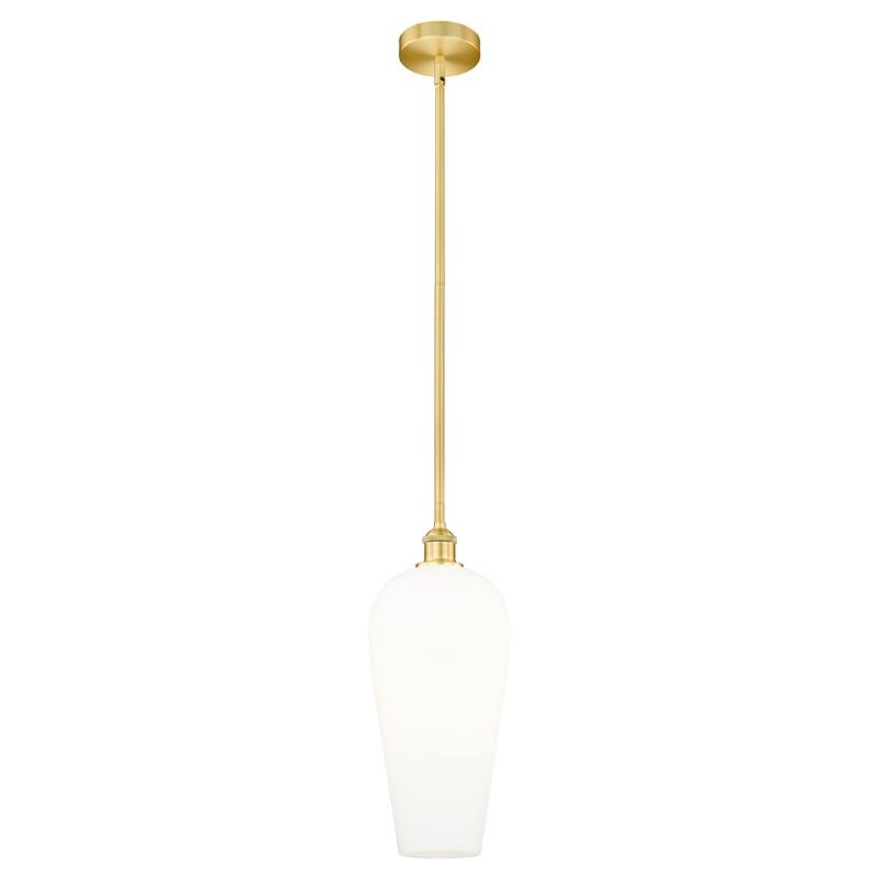 Innovations Lighting Endless Possibilities Edison - Chelsea - 1 Light 8" Stem Hung Mini Pendant - Satin Gold/White