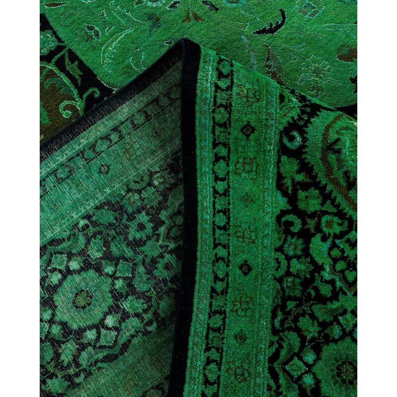 Contemporary Overdyed Wool Hand Knotted Area Rug - 10' 1" x 14' 4"