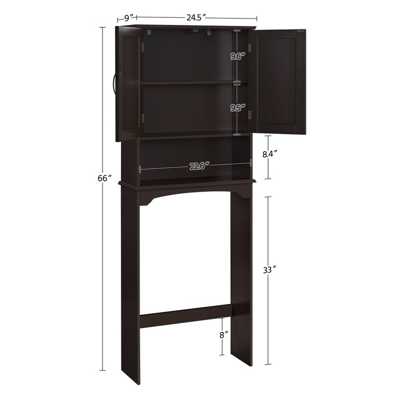 Yaheetech Bathroom Space Saving Organizer Over-the -Toilet