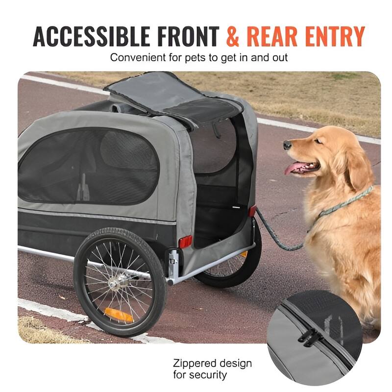 Dog Bike Trailer, Supports up to 88 lbs, Pet Cart Bicycle Carrier, Easy Folding Frame with Quick Release Wheels, Universal Bicy