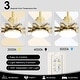 preview thumbnail 110 of 128, Sofucor 52/66/72/76/84Inch Large Ceiling Fan with Dimmable LED Light ,Remote&APP Control,8 Blades for Large Living Room,Porch