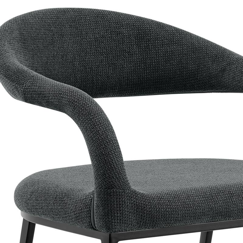 Diaz Morgan 5 Piece Round Glass Dining Table Set with Metal Frame and Upholstered Chairs