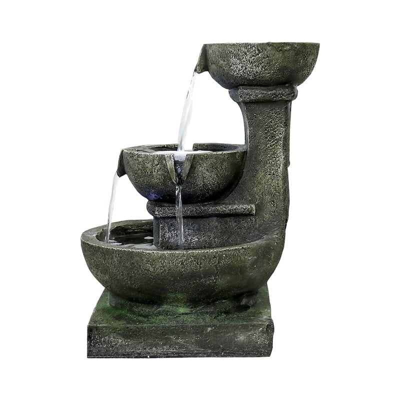 16'' H Modern Indoor-Outdoor Water Fountain for Garden Patio Yard