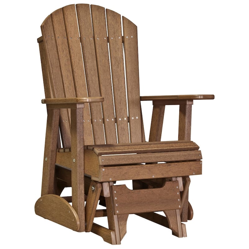 Poly Lumber Adirondack Glider - 2' - Antique Mahogany Woodgrain