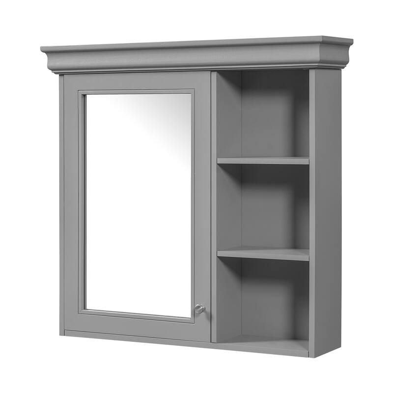 30" x 28" Bathroom Medicine Cabinet with Mirror, Wall Mounted Over Toilet Storage Cabinet with Organizer