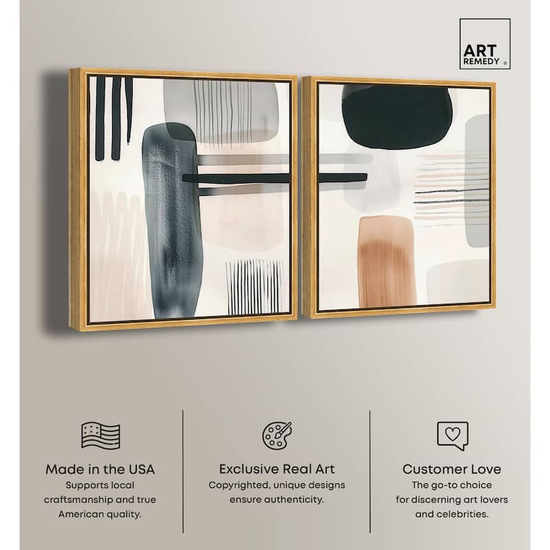 Softened Dimensions Canvas Set of 2 by Art Remedy