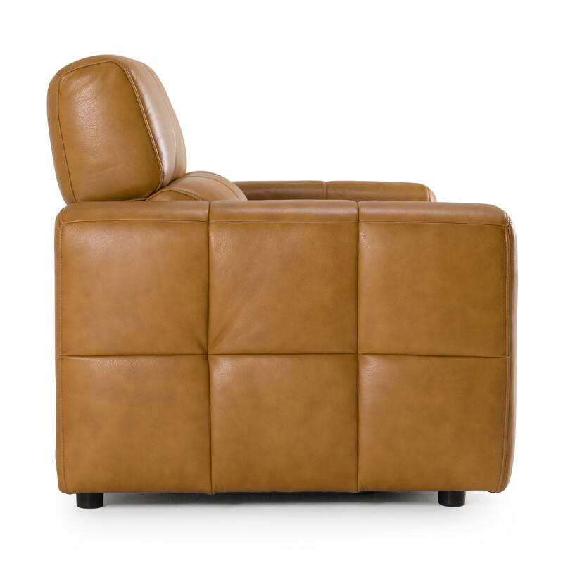 Divani Casa Chevak Modern Brown Leather Sofa w/ 2 Recliners
