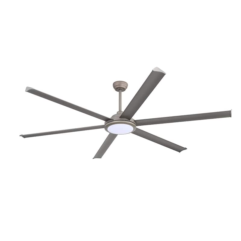 MLiAN 80 In. 6 Aluminium Blades Indoor Ceiling Fan with Light Kit and Remote - 80"