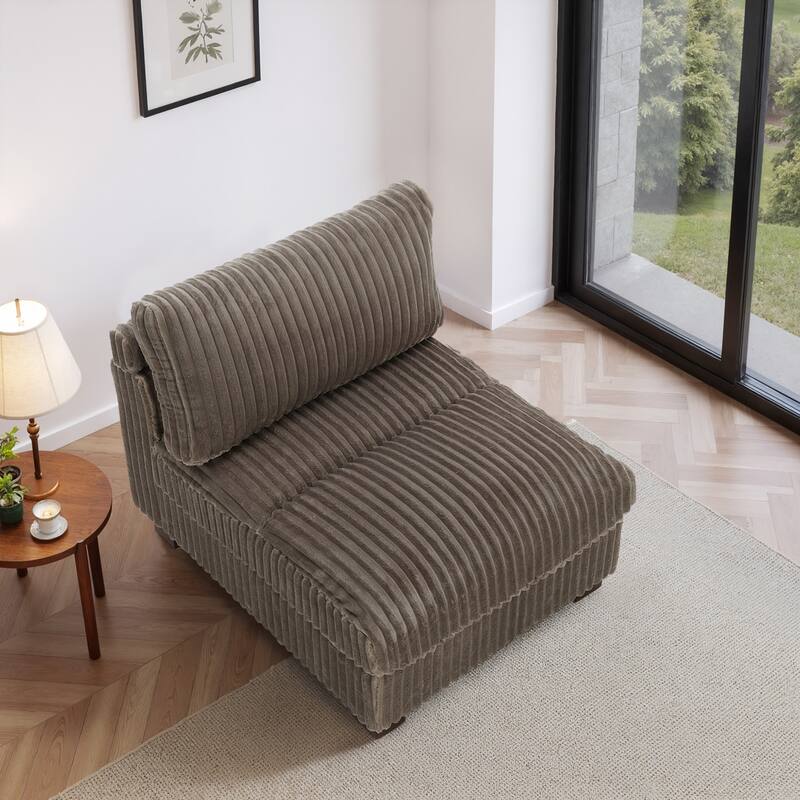 Plush Faux Fur Accent Sofa Chair