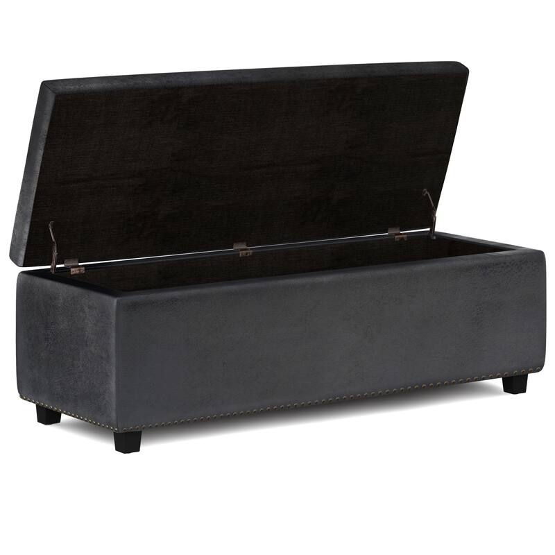 WYNDENHALL Springfield 48 inch Wide Rectangle Storage Ottoman