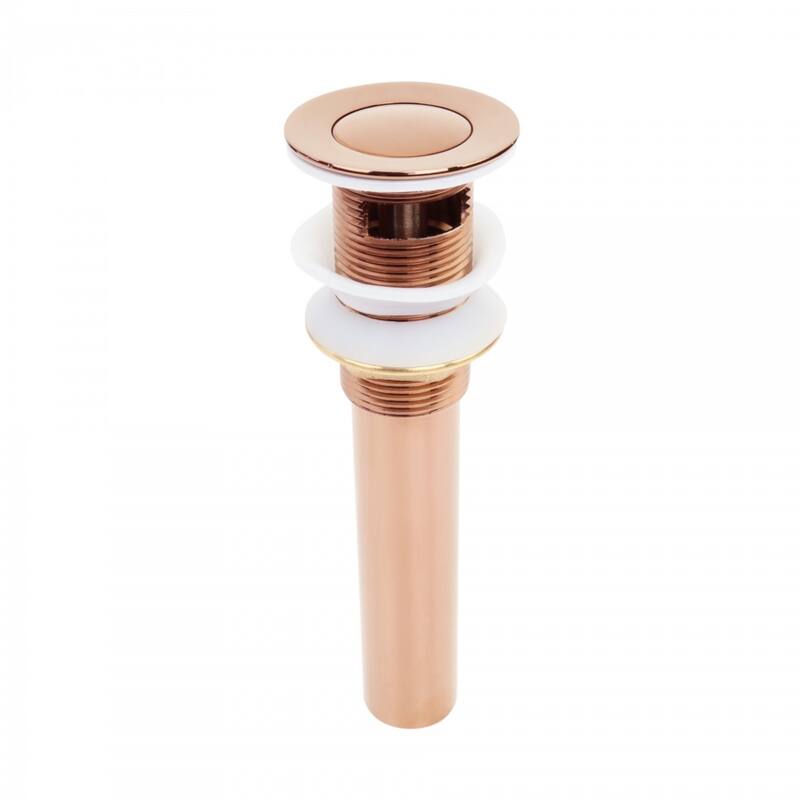 Bathroom Sink Drain 1 1/4 in. OD Rose Gold Pop Up Sink Drain with Overflow Renovators Supply