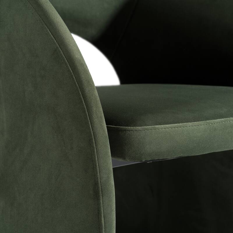 Modrest Brea Modern Green Fabric Dining Chair