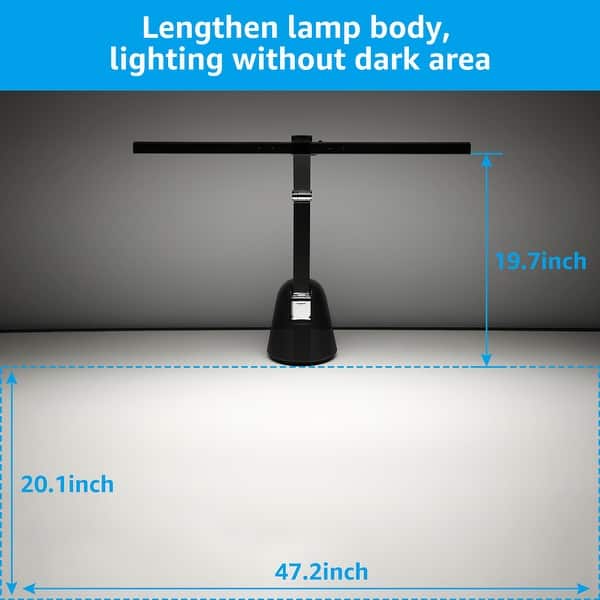 Lampada LED Per Pianoforte AETEE - 5 Livelli Luce E Oscuramento, Base Stabile, 14W, Nero - Foto 5