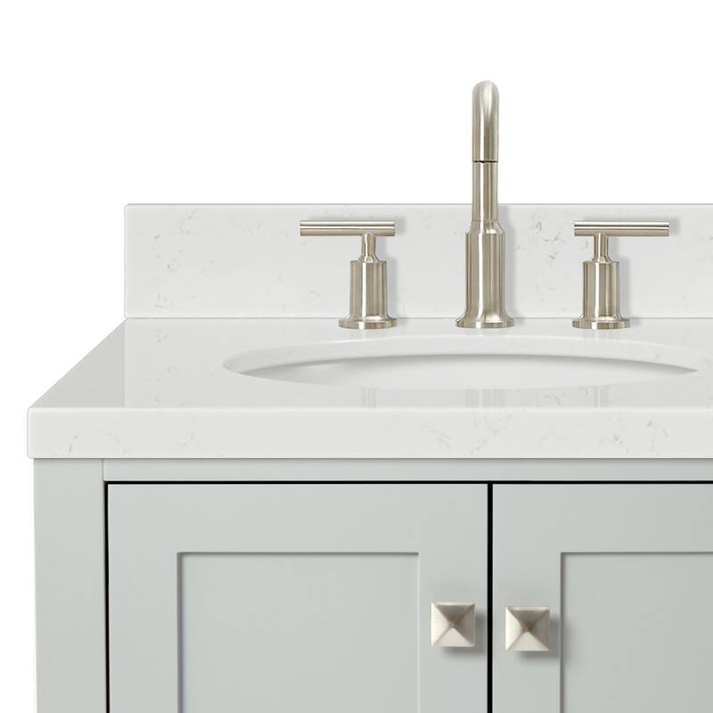 Ariel A036SLCQOVO Cambridge 36" Free Standing Single Basin Vanity Set
