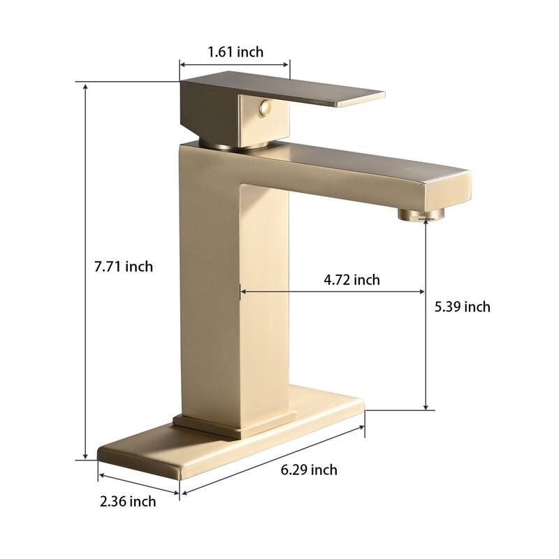 Vanityfair Single Hole Single Handle Bathroom Faucet with Drain Assembly