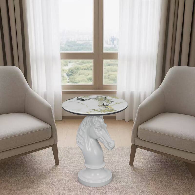 Horse Head Accent Table Animal Statue End Tables Livingroom