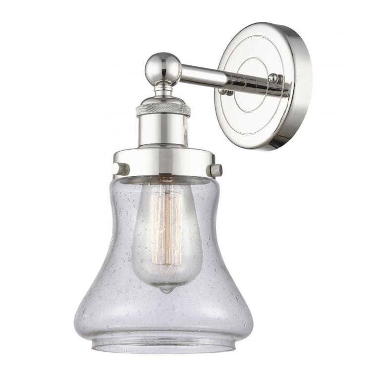 Innovations Lighting 616-1W-10-7 Bellmont Sconce Bellmont 10" Tall - Polished Nickel / Seedy
