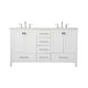 preview thumbnail 4 of 8, Elegant Lighting VF18860D Irene 60" Free Standing Double Basin Vanity White - Painted
