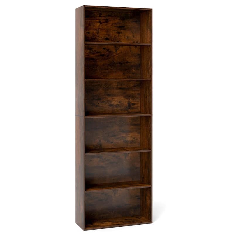 Costway 70" Tall 6-Tier Bookcase with 6 Open Shelves Anti-Toppling - See Details