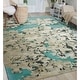 preview thumbnail 10 of 13, Nourison Prismatic Abstract Floral Textured Water Lily Shimmer Area Rug 5' 6" x 7' 5" - Blue/Beige - Rectangle
