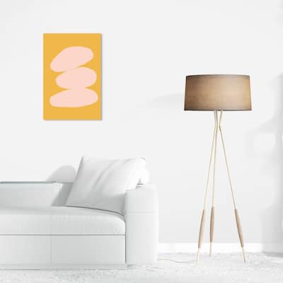 Wynwood Studio Canvas Abstract Rock Sanctuary Yellow and Dark Yellow Modern & Contemporary Wall Art Canvas Print