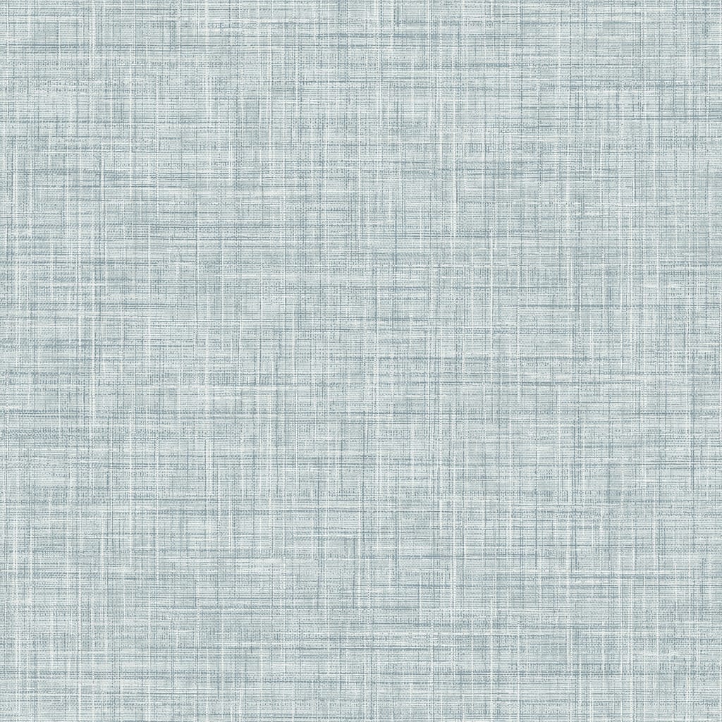 Benson Light Blue Faux Fabric Wallpaper