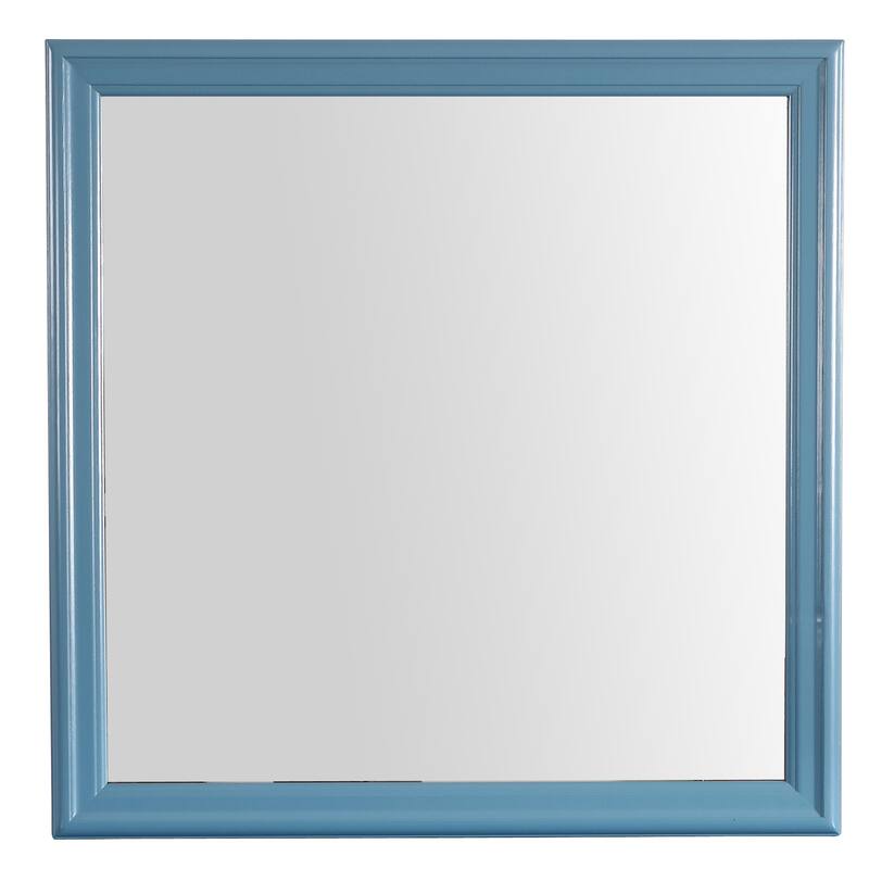 LYKE Home Anabelle Teal Mirror - 38"H X 38"W X 1"D