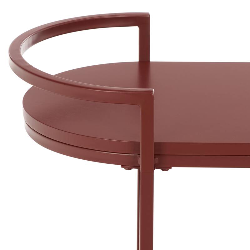 SAFAVIEH Home Inessa 2 Tier Bar Cart - 26"W x 14"D x 26"H