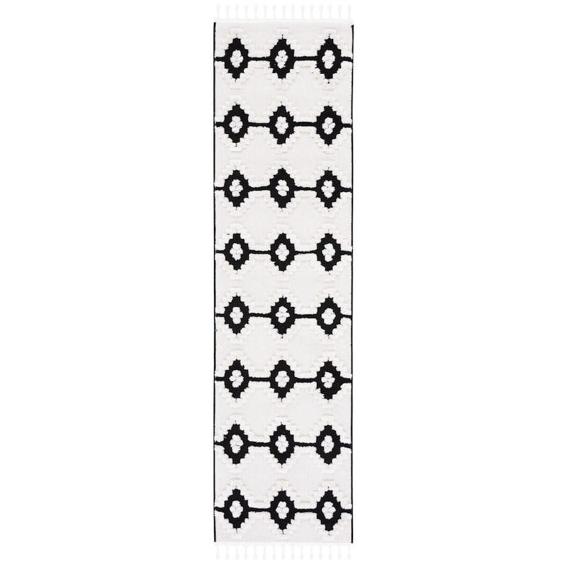 SAFAVIEH Handmade Marrakech Zinayda Traditional Rug - 2'2" x 8' Runner - Ivory/Anthracite