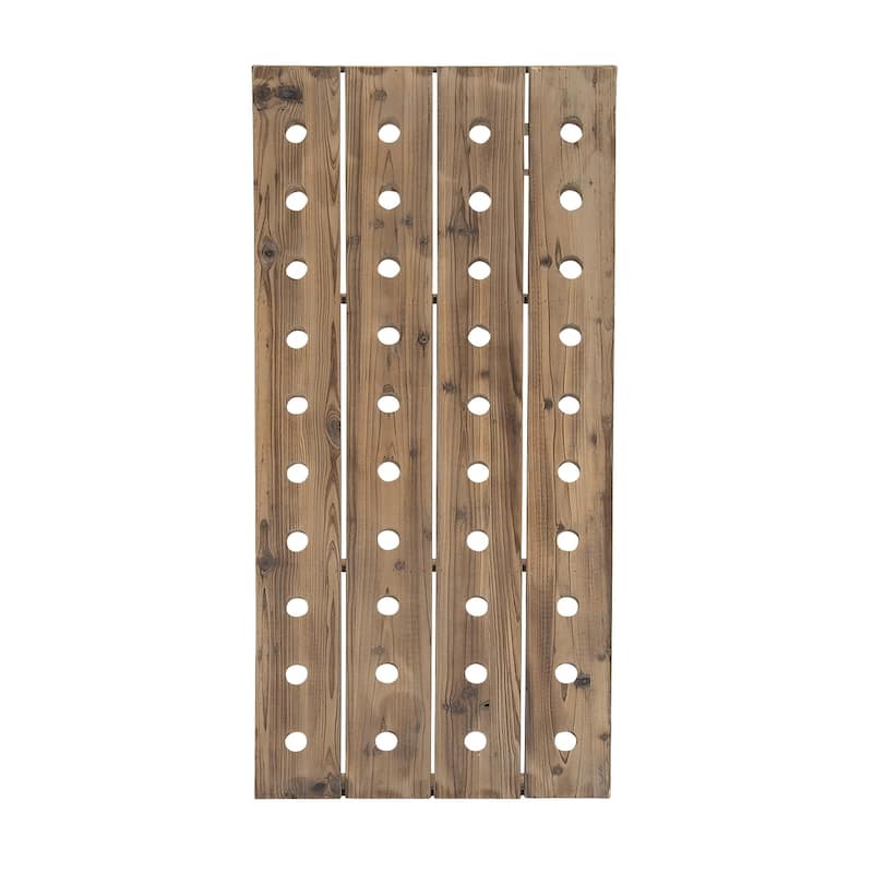 Wood Wall Wine Rack - Brown - Roche River Decor