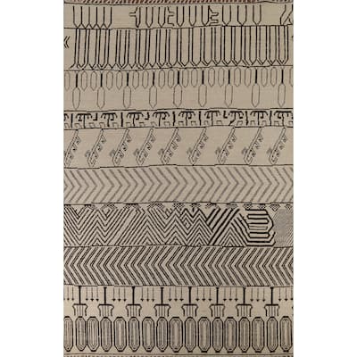 Trellis Moroccan Area Rug Handmade Living Room Wool Carpet - 9'0"x 12'3"