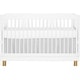 preview thumbnail 1 of 7, Evolur Loft Art Decor Crib White White with gold hardware