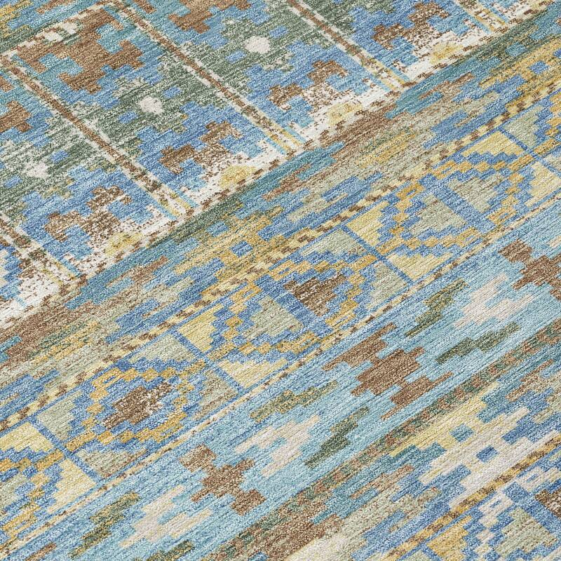 Machine Washable Indoor/ Outdoor Global Haswell Chantille Rug